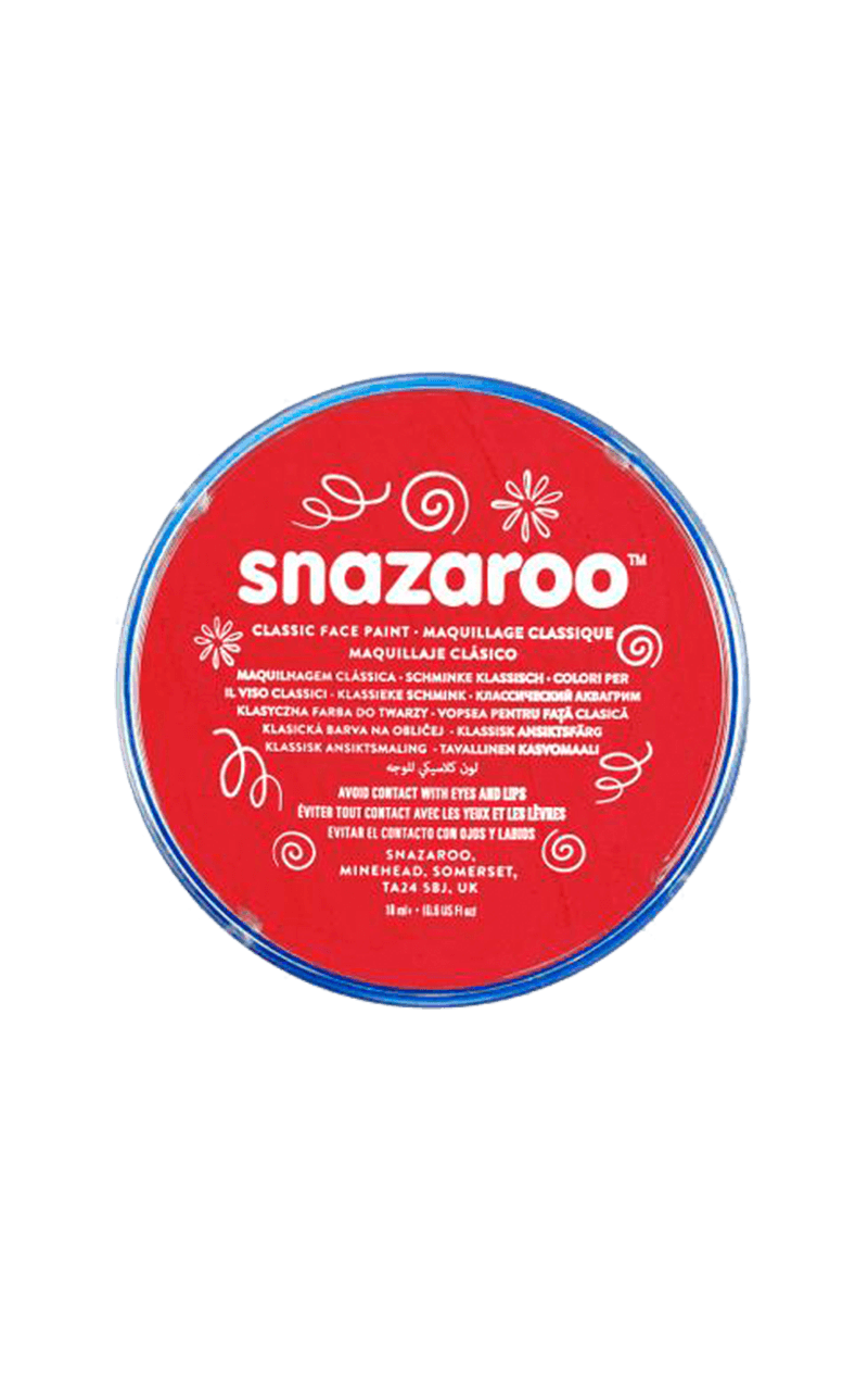 red snazaroo face paint