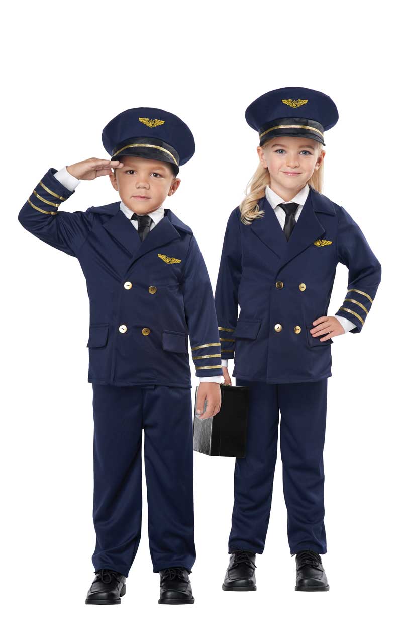 kids unisex pint sized pilot costume