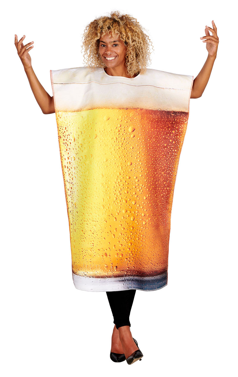 unisex adult pint of beer costume