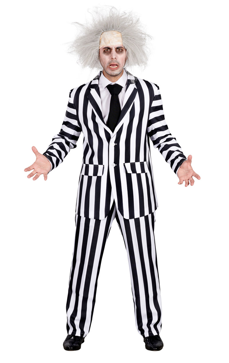 adult black and white halloween suit