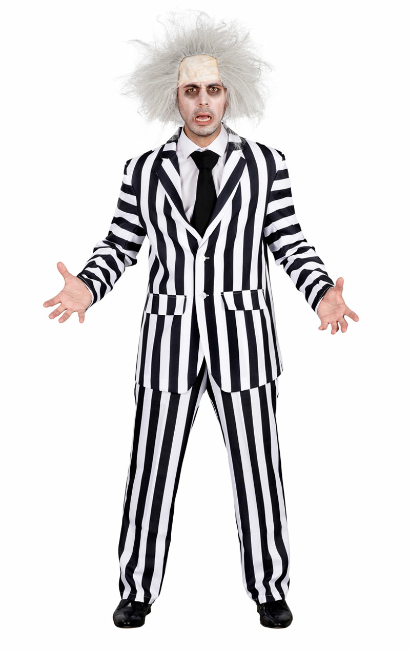 adult black and white halloween suit