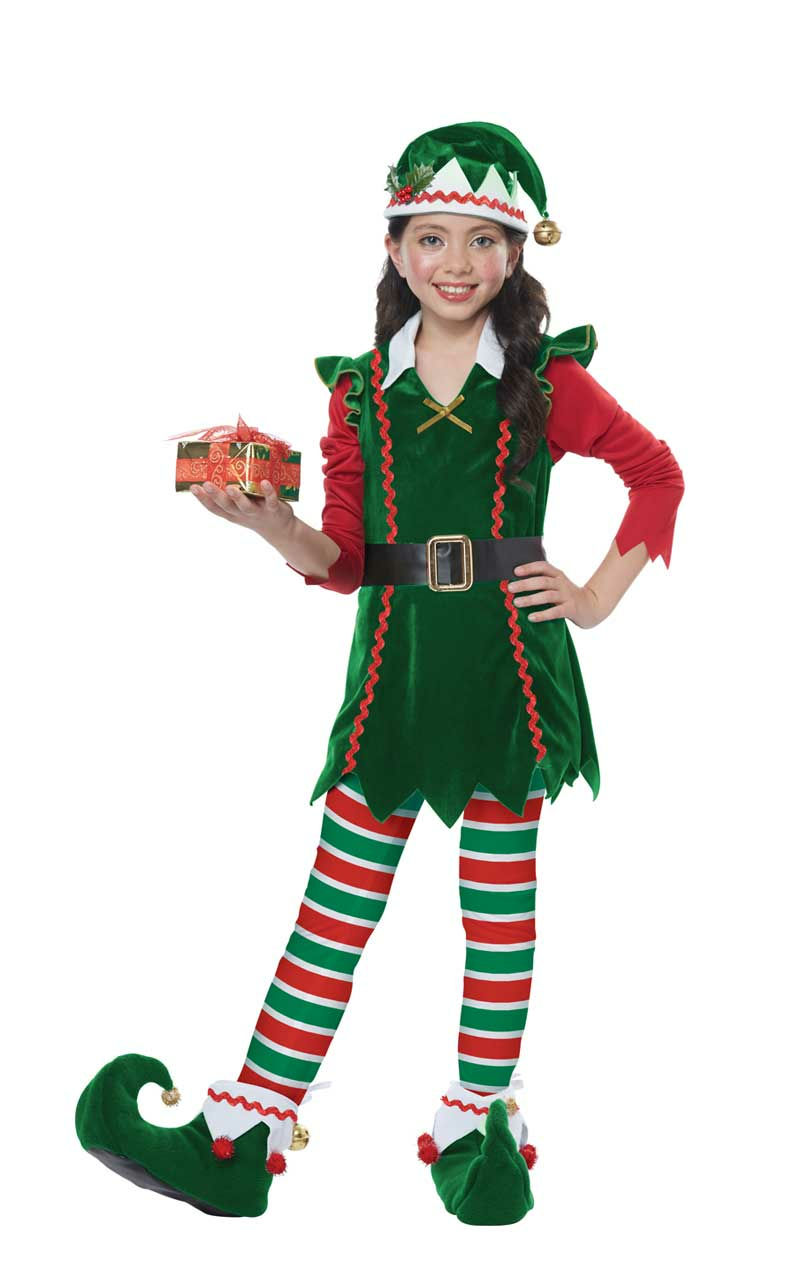 kids festive elf costume