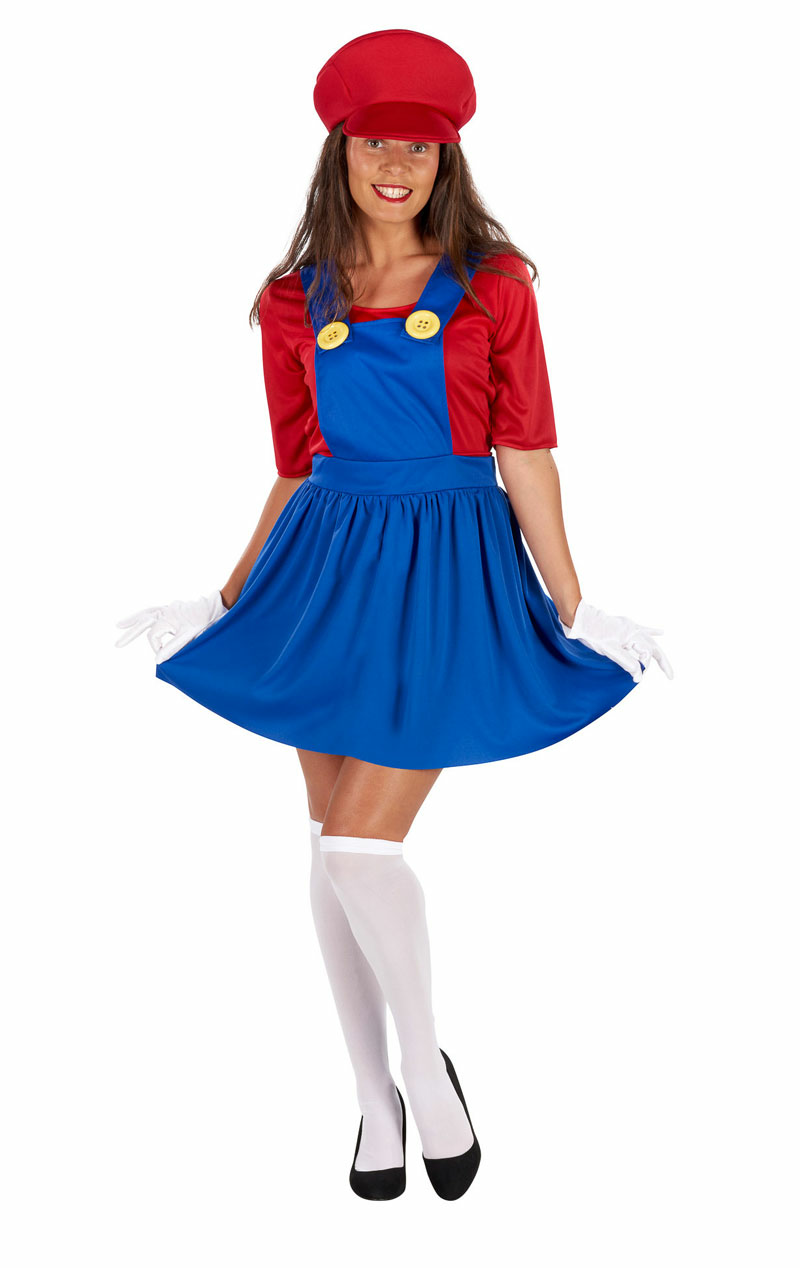 womens red italian plumber costume