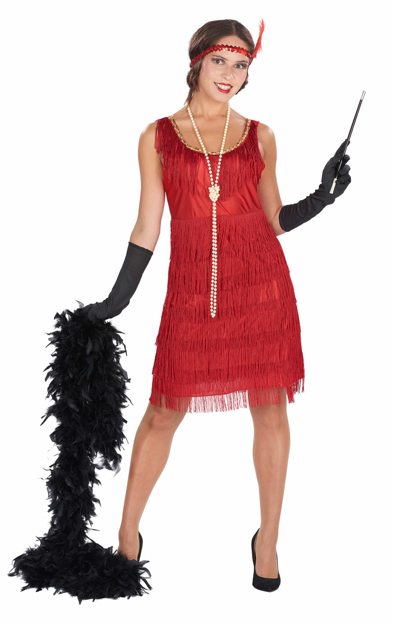 adult 1920s red flapper costume