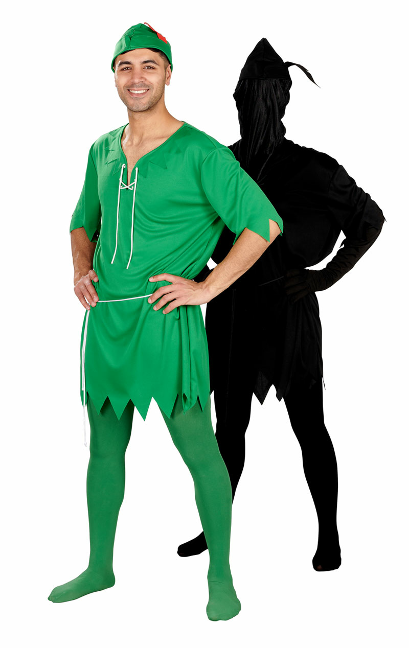 adult unisex 2 in 1 lost boy and his shadow costume