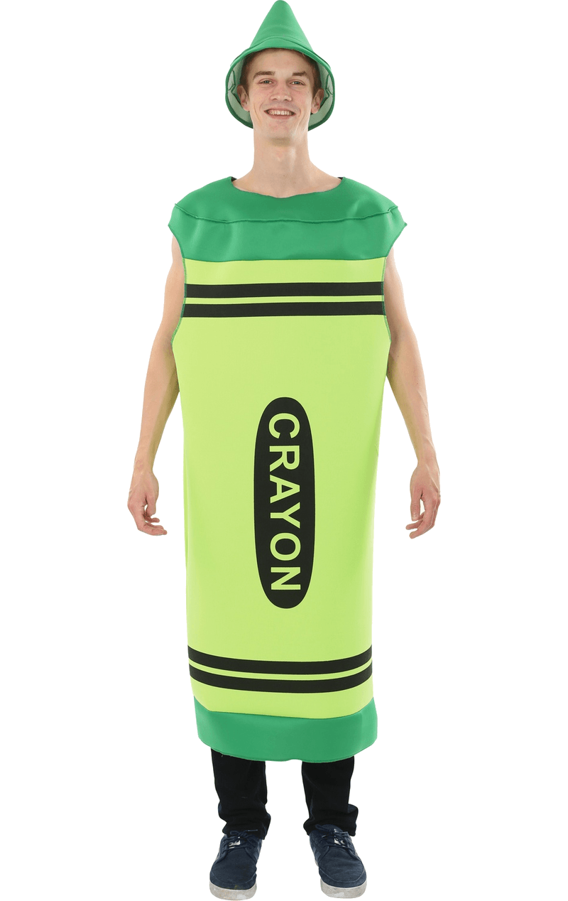 adult green crayon costume