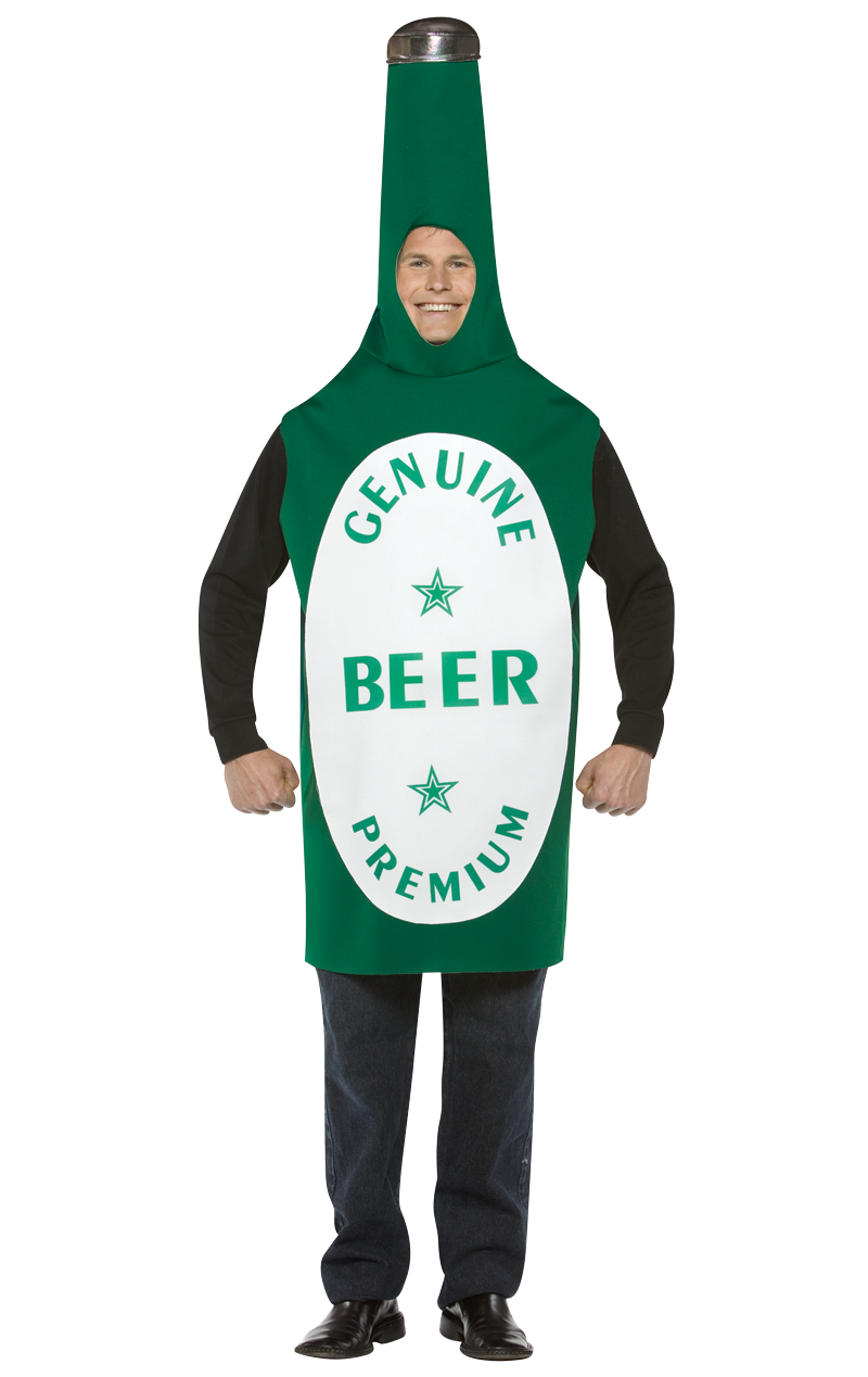 adult light weight beer bottle costume