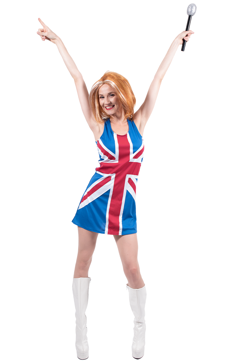 womens union jack spice girls costume