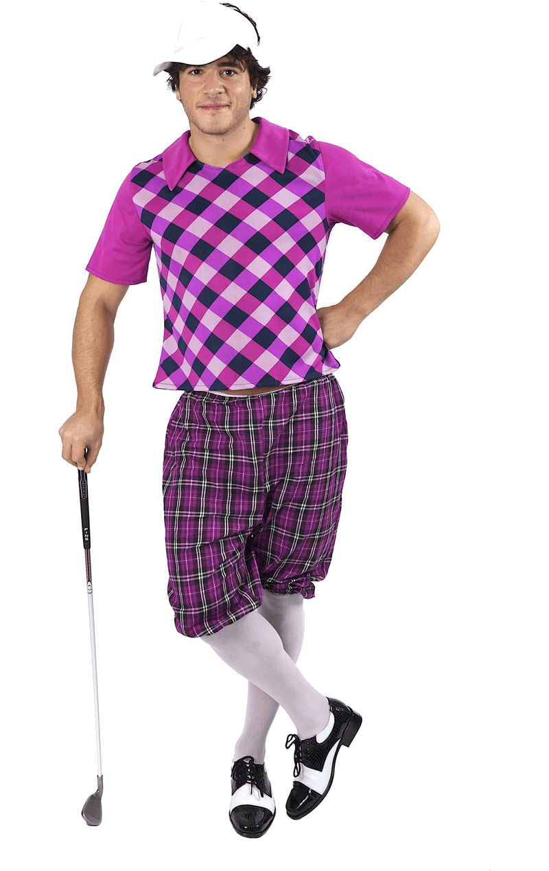 mens pink pub golf costume