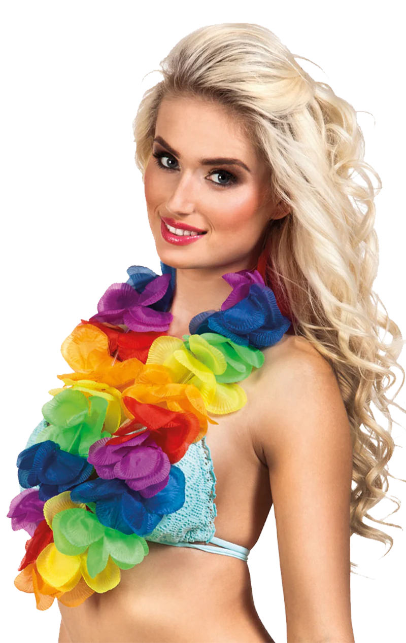 Multicoloured Rainbow Hawaiian Lei