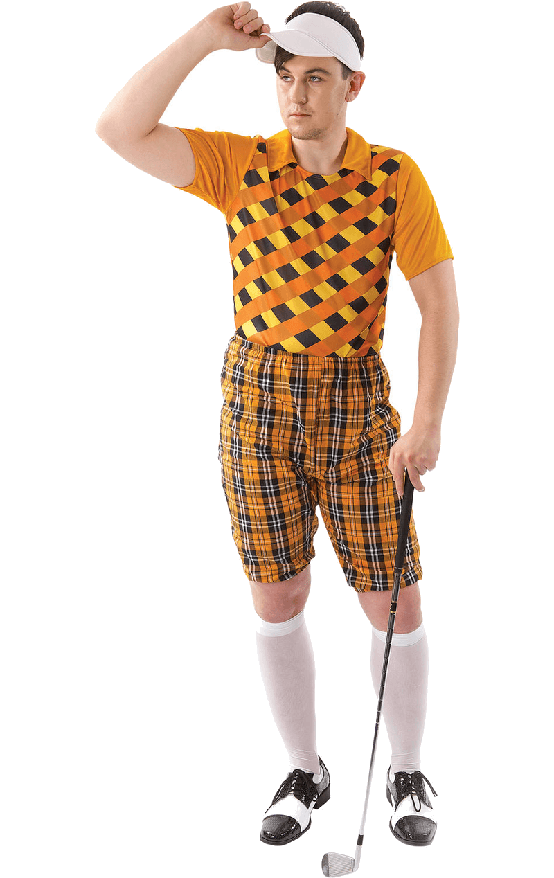 mens pub golf orange costume