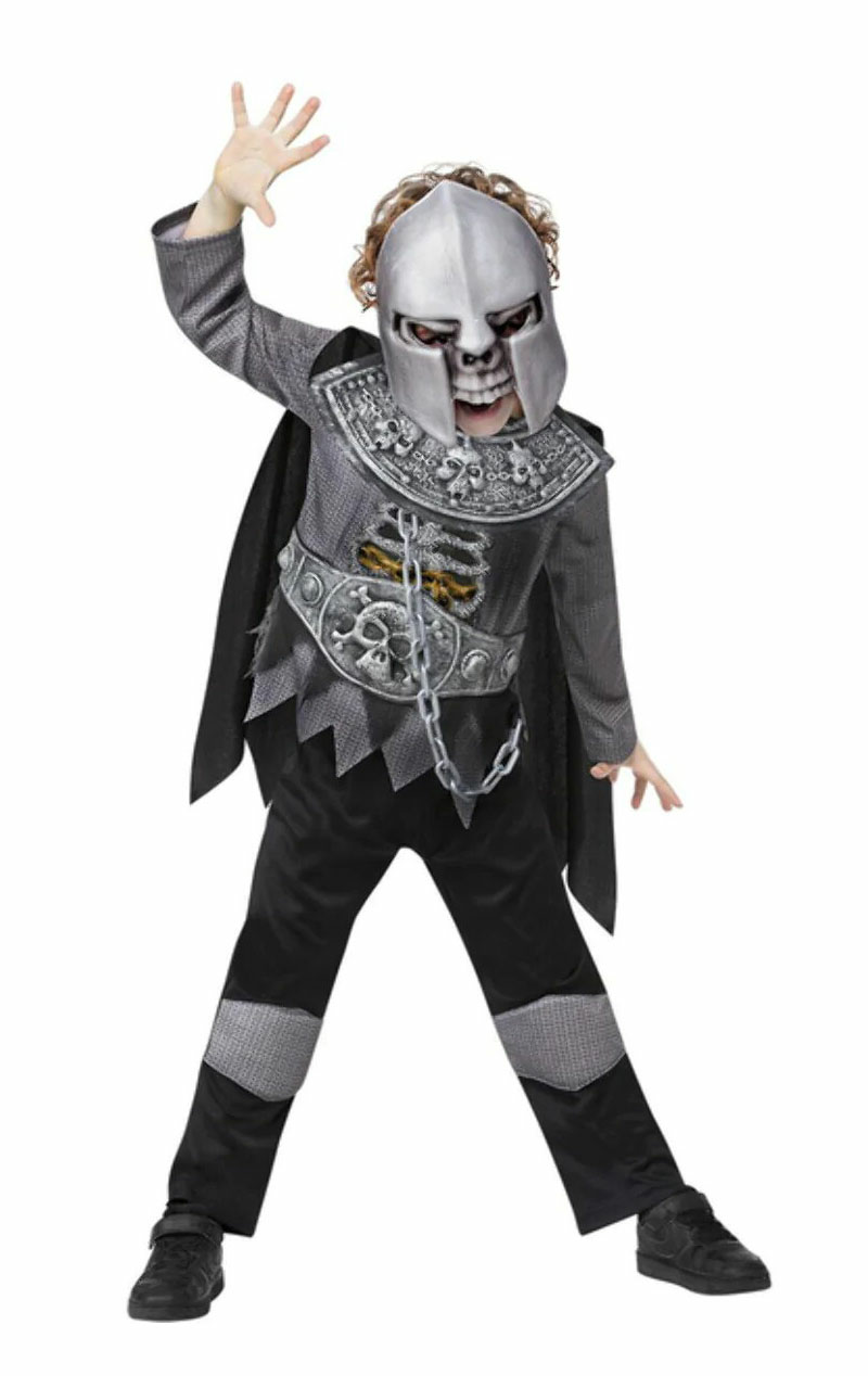 kids deluxe skeleton knight costume