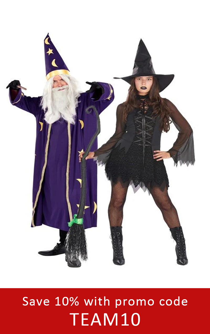 sorceress of darkness & wizard couples costume