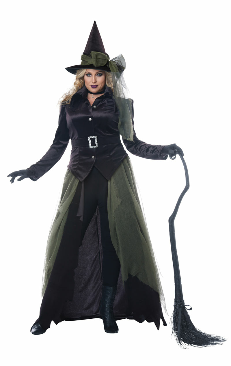 womens gothic witch plus size costume