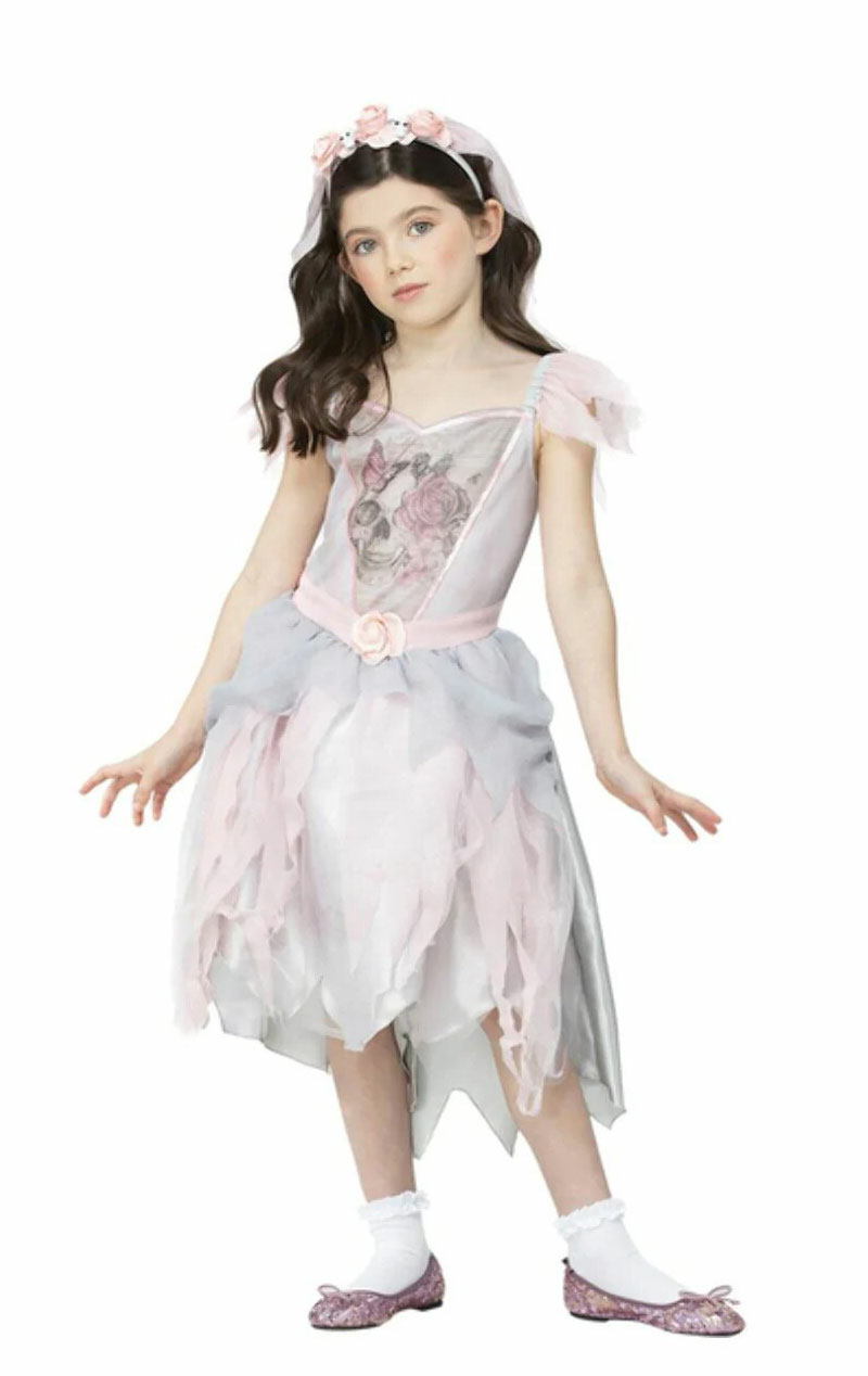 kids vintage ghost bride costume