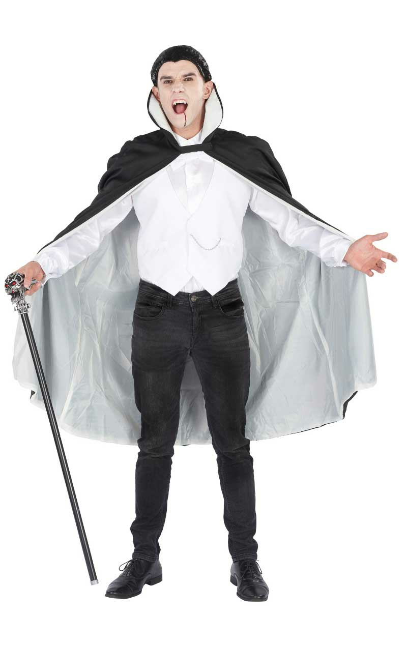 mens black and white vampire costume