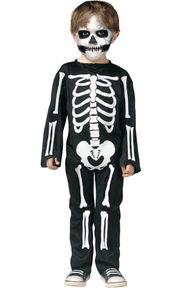 kids scary skeleton costume