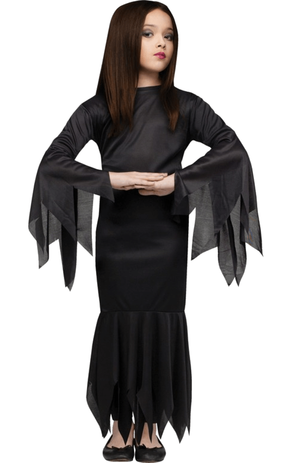 kids morticia addams costume