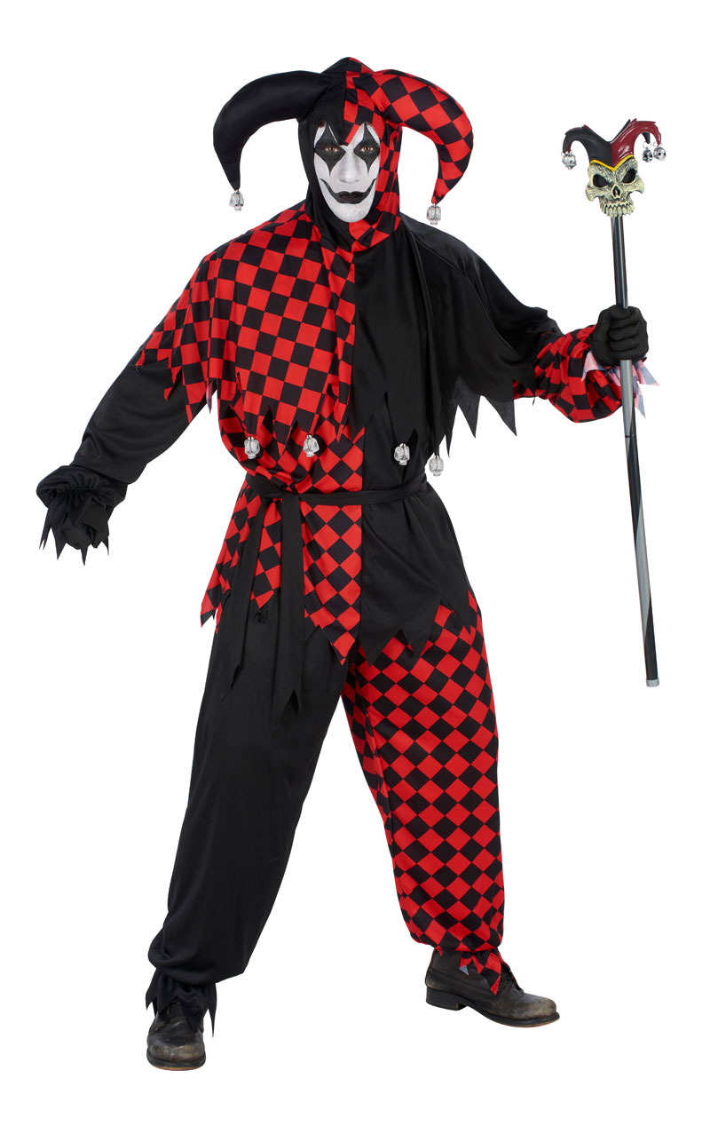 adult halloween evil jester costume