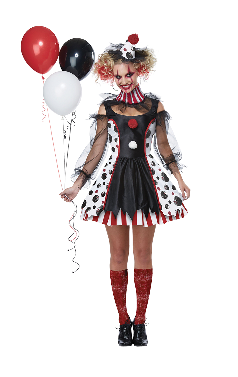 ladies twisted clown costume