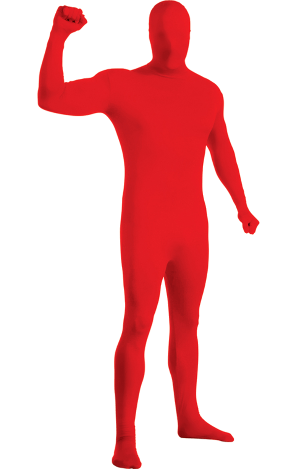 adult red second skin suit costume