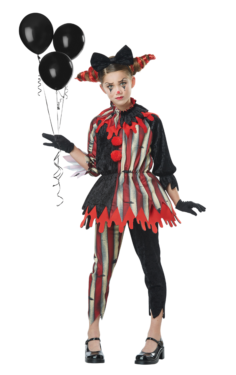 girls dark circus clown costume