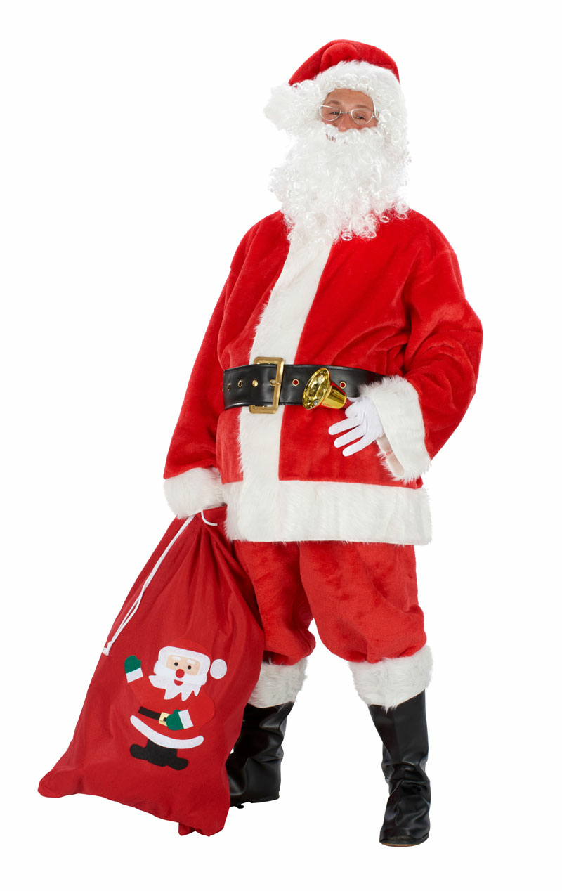 adult deluxe plush santa costume