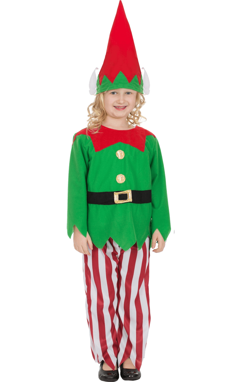 kids striped elf costume